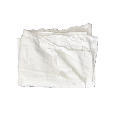 China Bulk Sale Second Hand Hotel Bed Sheet Sterilized White Sterilized Cotton Rags for sale