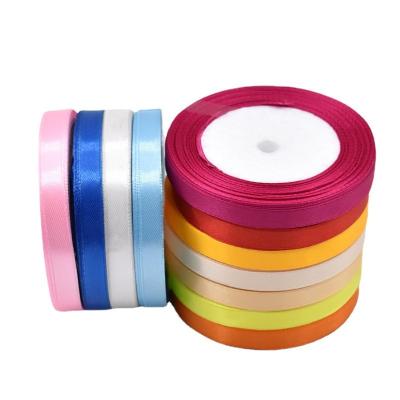 China Viable Factory Custom Multicolor Polyester Ribbon Apparel Gift Box Packing Hand Tie Bow Ribbon for sale