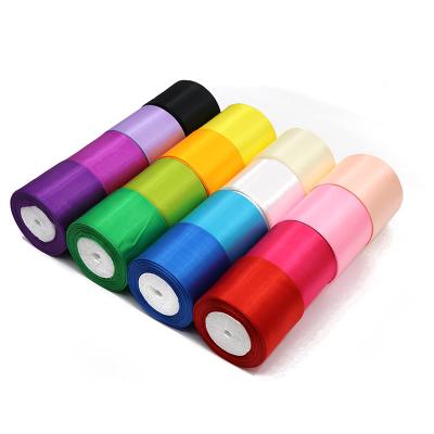 China Viable manufacturers wholesale 8cm polyester ribbon apparel accessories gift box packing ribbon for sale