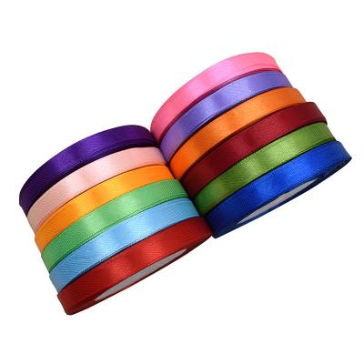 China Factory direct sales viable wholesale 1.2cm ribbon gift wrap ribbon bow hair accessories polyester handmade ribbon for sale