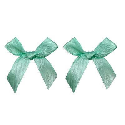 China Recyled Manufacturer Custom Ribbed Bow Decoration Organza Handmade 100% Polyester Ribbon Decorative Bows for sale