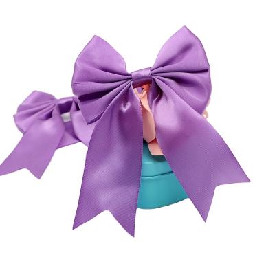 China Viable Factory Custom Handmade Ribbon Bow Clothing Accessories Gift Packing Bow Hairpin Hair Accessories for sale