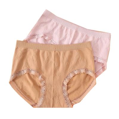 China Big Size Breathable Women's Underwear Seamless High Elasticity Triangle Breathable Panties Factory Wholesale Lace Women's Underwear for sale