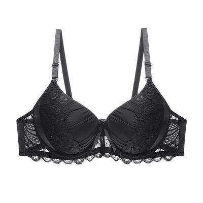 China Breathable Underwire Custom Sexy Lingeries Women's Ladies Bra Transparent Lace Lift Up Bra Lace Shaping Wire Eye Cup OEM Bar for sale