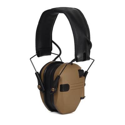 China ABS+TU+ Sponge+Electronic Shooting Ear Muffs High Quality Foldable Rubber Oil Hearing Protection Safety Noise Reduction Earmuffs for sale