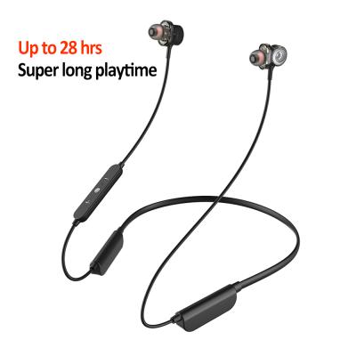 China Triple Fever Sound Quality I6 Premium Sports Triple Neck Band Earphone Driver Noise Canceling In-Ear BT Headphones Neck Band Bluetooth Stereo Radio for sale