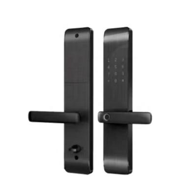 China Innovative Design Wifi Push and Pull Handle Fingerprint Verification APP to Open Smart Door Lock for Wooden Door for sale