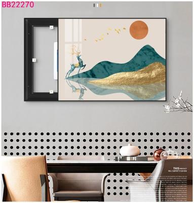 China Fashion Print Painting With Frame Flat Abstract View Horizontal Decoration For Box Home Decorative Picture Electric Meter Jumbo Size for sale