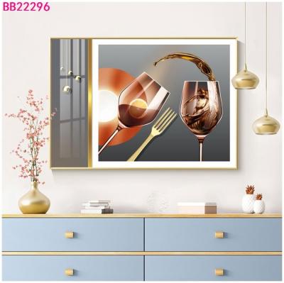 China Fashion Print Painting With Frame Wall Painting Decorative Jumbo Size Geometric Figure Seen Picture For Dining Room for sale