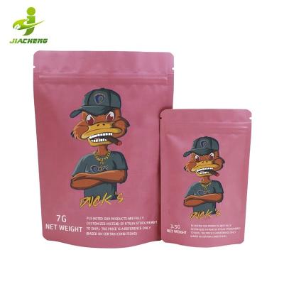 China Custom moisture proof eco food packaging poly print small patterned holder up matte frosted aluminum foil zipper lock black plastic bag with logo for sale