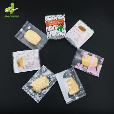 China JIACHENG 3x4 disposable opp wrappers Para doces food chocolate candy pour cookie sachet packaging backside plastic middle sealed bag for sale