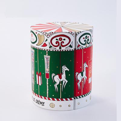 China Recycled Luxury Custom Rigid Packaging Materials Cardboard Beauty Makeup Advent Calendar Gift Boxes for sale