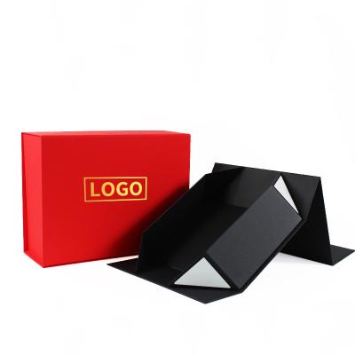 China Recycled Packaging Materials Matte Black Paper Gift Box Custom Folding Box Closing Magnetic Book Shape for sale