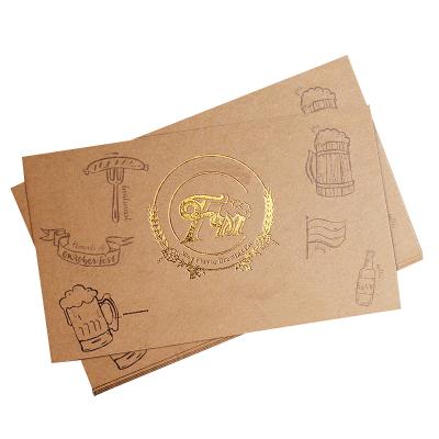 China Custom Promotional China Printing Paper Card Full Color Kraft Paper Business Card for sale