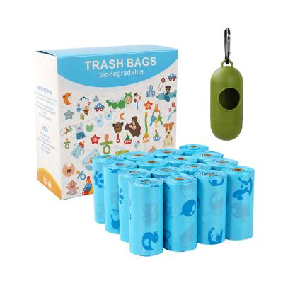 China Customizable Printed Viable Pet Poo Bags Dog HDPE Pooped Waste Bags Biodegradable Dog Poop Bag With Dispenser for sale