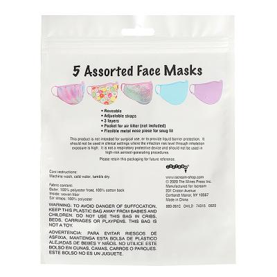 China Custom Logo Engraving Printing Safety Underwear Clothing jars pants face mask self-adhesive seal hole plastic packaging hanging bag for sale