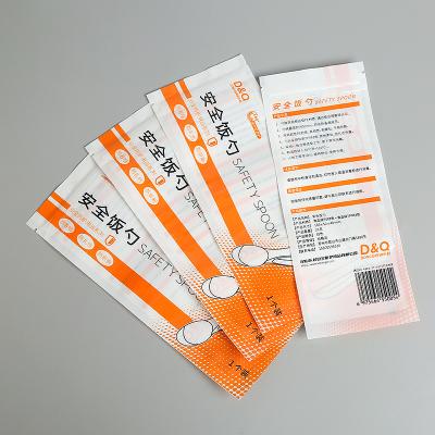 China Custom Safety Pet+Cpp Plastic Film Sample Bag China Supplier Food Grade Spoon Printing Packaging Bag for sale