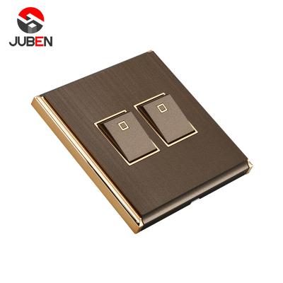 China PC Factory Manufacture PC Hardware 2 Strip 1 Way Wall Switch For Hotel And Living Room Horizontal for sale