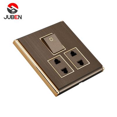 China Hot Selling 1 PC Series Electrical Switch And New Model Strip 2 Socket Wall Switch Socket For Hotel for sale