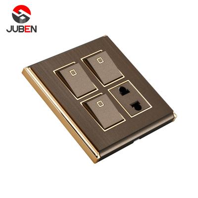 China High Temperature PC Material 3 Strip 1 Flame Retardant Socket New Design Wall Switch Socket for sale