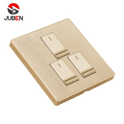 China Hot Selling New Design 3 Gang 1 Way Switch PC Good Quality Electrical Home Wall Switch for sale