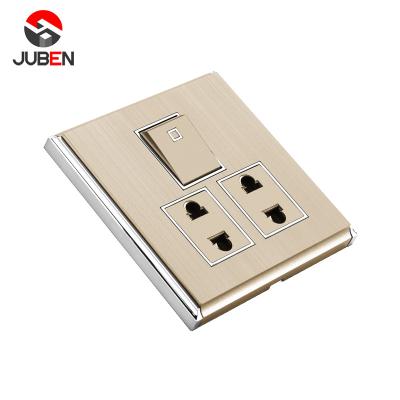 China High Temperature Fireproof PC Material 1 Strip 2 Socket Wall Switches And Socket For Home Room for sale