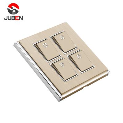 China Factory Manufacture High Temperature Fireproof 4 Gang 1 Way Electric Wall Switch for sale