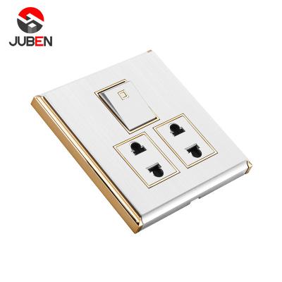 China Environmental Friendly Material 1 PC Strip 2 Socket Good Quality PC Electrical Wall Switch Socket for sale