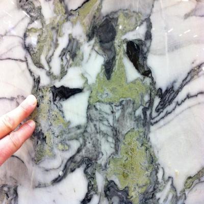 China Modern Ice Jade Green Marble Primavera Marble Beauty Marble Slabs Cold White Tiles for sale