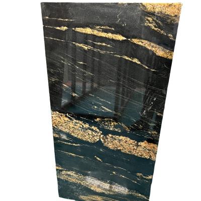 China Brazil New Modern Luxury Black Juparana Magma Gold Granite For Interior Kitchen Wall Tiles for sale