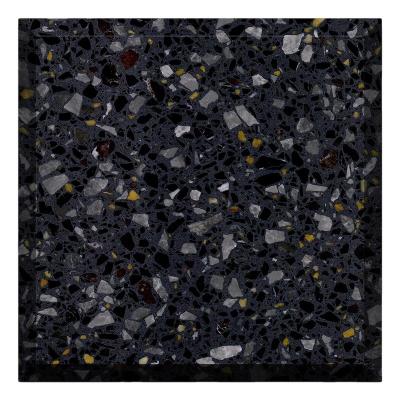 China Modern Cheap Customized Polished Black Cement Terrazzo Floor For Mall Flooring And Wall Cladding for sale