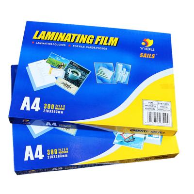 China Guangzhou Competitive Price A4 150MIC Wholesale yuhan Moistureproof Film Laminating Pouch Plastic Sheet For Photo Paper for sale