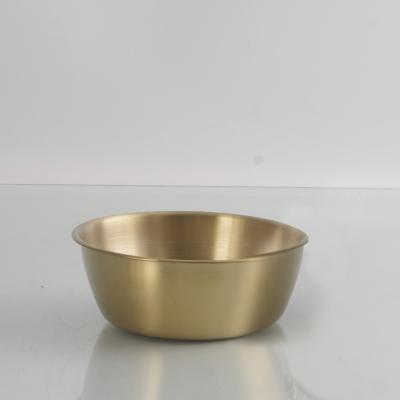 China Factory Wholesale Hot Selling Gold Handle Food Grade 304 Stainless Steel Bowl Non Viable For Camping Cooking Picnic Or Kitchen for sale