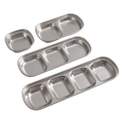 China Viable factory directly sell outdoor stainless steel seasoning sauce dish spice tray dish kitchen hot selling camping for sale