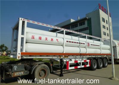 China Professional 6265Nm3 , 25MPa , 9 Tube liquid tank trailers for Transport CNG for sale