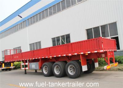 China 3 Axle Flatbed Side Wall Semi Truck Trailer / 6x4 Sinotruk Tractor Truck for sale