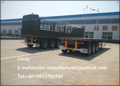 China Heavy duty Steel 3 axle 40ft extendable flatbed trailer equipment for sale