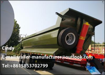 China Utility Dump Semi Trailer Rear Tipper For Sand Stone Construction Materials for sale