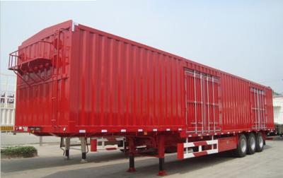 China Tri Axles Van Body Truck Cargo Box Semi Trailer , CSAC Van semi trailer for sale