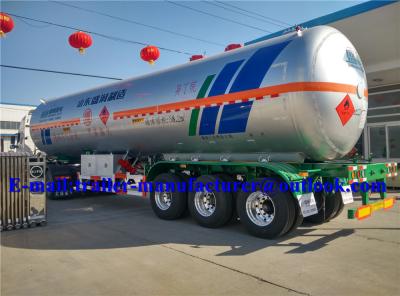 China Pressure LPG Semi Trailer , Co2 Tank Semi Trailer Max Payload 23000kg for sale