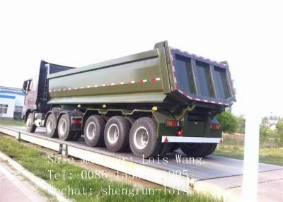 China Multi Axles Gravel Transport End Tipping Semi Trailer / Rear Dump Semitrailer For Truck for sale