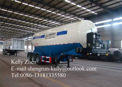 China 30T--70T Loading Capacity Bulk Cement Trailer , Tri-Axle V Shaped Cement Bulker for sale