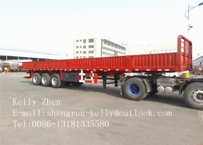 China SHENGRUN 13m 3 axle 60 ton cargo side wall semi trailer / cargo semi trailer for sale