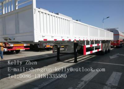 China Multifunction 3 Axle Side Wall Side Wall Trailer , Cargo Truck Trailer 12500*2400*1500MM for sale