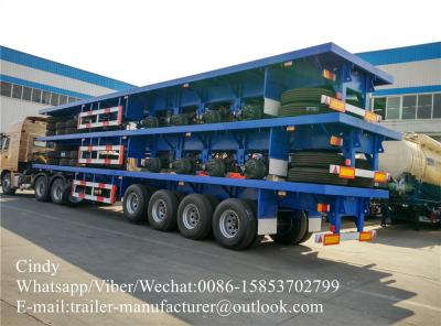 China 12400*2500*1600 Container Flatbed Semi Trailer 50 ton Approved ISO for sale