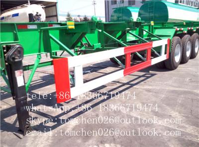 China 3 Axle 40ft Flatbed Container Trailer Chassis Mechanical suspension 30 - 70T loading capacity for sale