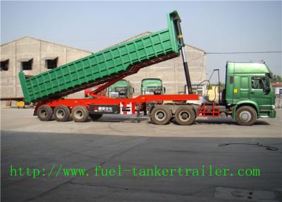 China Q345 Steel Mechanical Suspension / Air suspension Construction Dump Trailer for sale