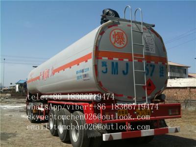 China Custom 3 Axles Fuel Tanker Trailer / water transport trailer for Milk for sale