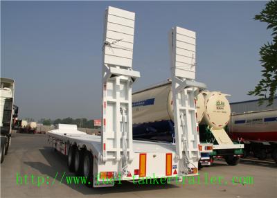 China 3 Axles Low Bed Semi Trailers For Heavy Equipment / Excavator Transportation for sale