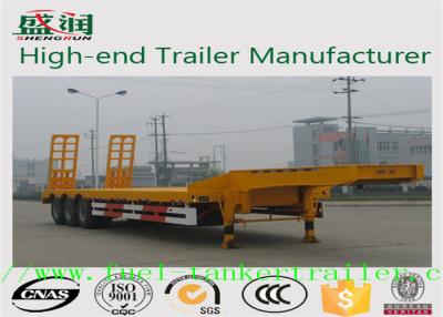 China Professional 3 Axle 50 tons heavy duty low bed hydraulic equipment trailer for sale